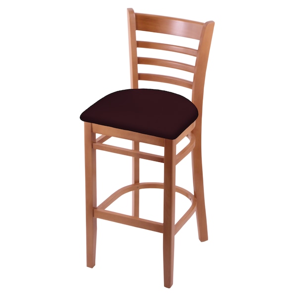 25" Counter Stool, Medium Finish, Canter Bordeaux Seat